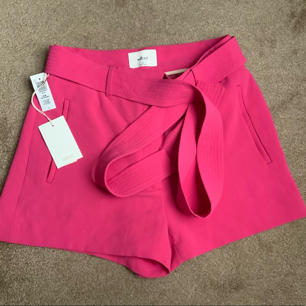 Aritzia Wilfred tie front shorts, size 	12